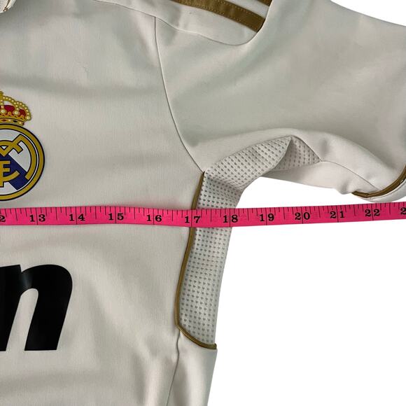 Adidas Athletic Soccer Shirt Youth Large White Ronaldo 7 Clima Cool Short Sleeve - Picture 6 of 7